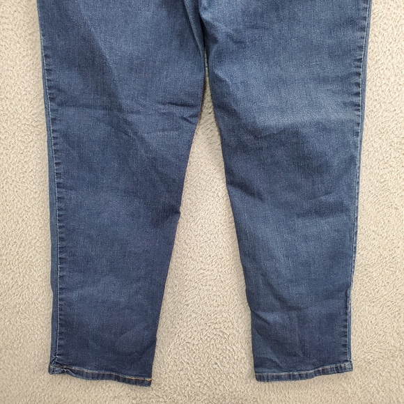 Woman Within Jeans Plus Size 16W Flex-Fit Pull-On Stretch Medium Wash Blue - Picture 6 of 10